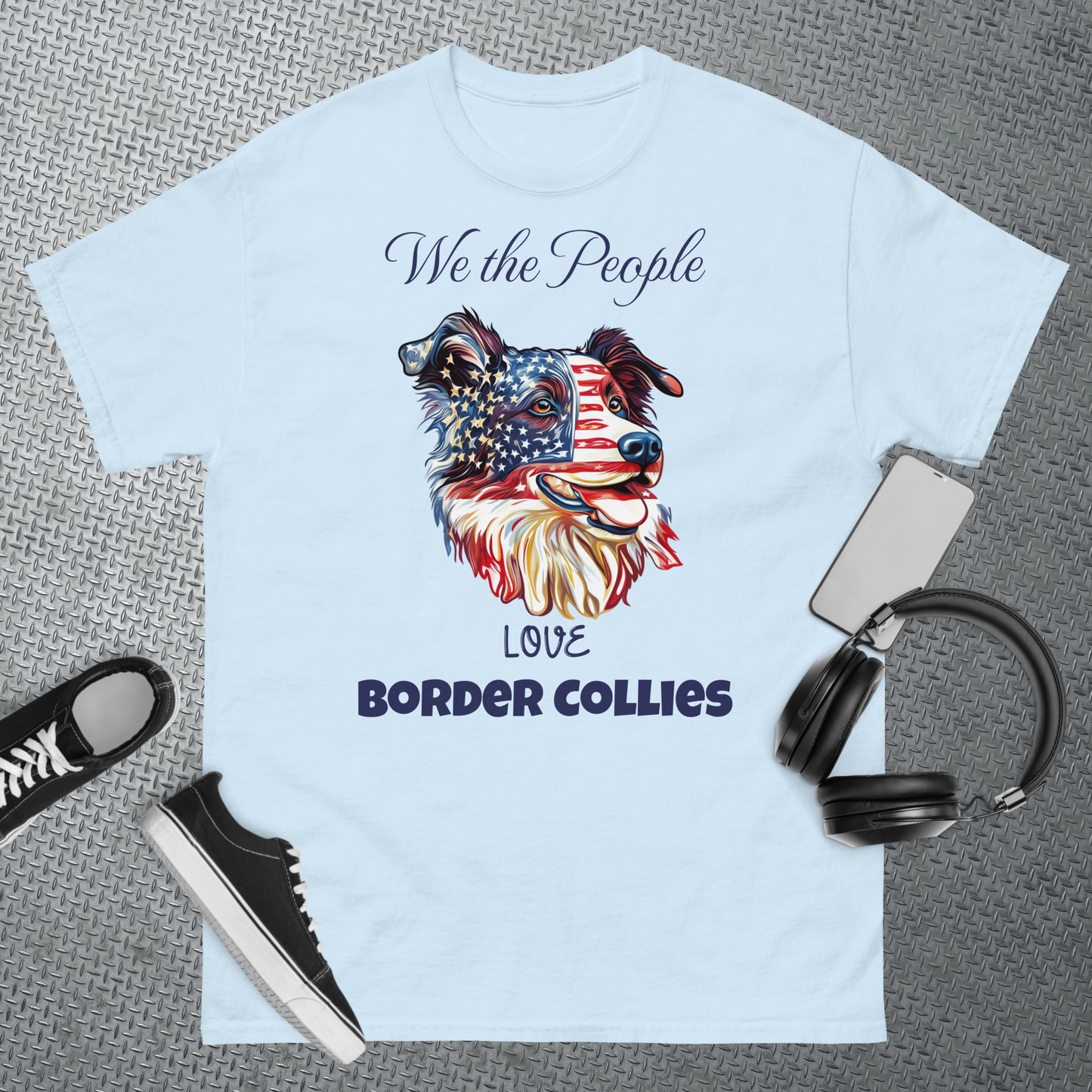 We The People Love Border Collies - Patriotic Unisex tee